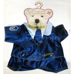 Cuddly Cousins Outfit Blue Policeman Uniform Fits 12 Inch Plush Bear Polyester